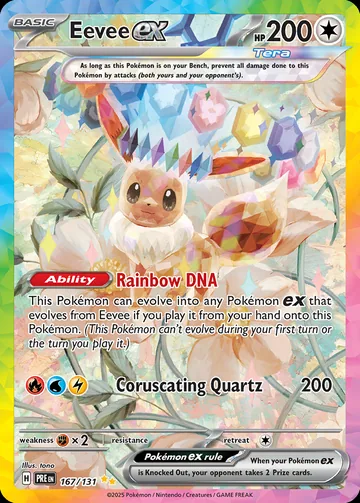 Eevee ex Pokémon card