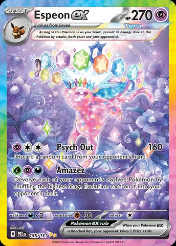 Espeon ex Pokémon card
