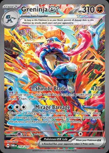 Greninja ex Pokémon card